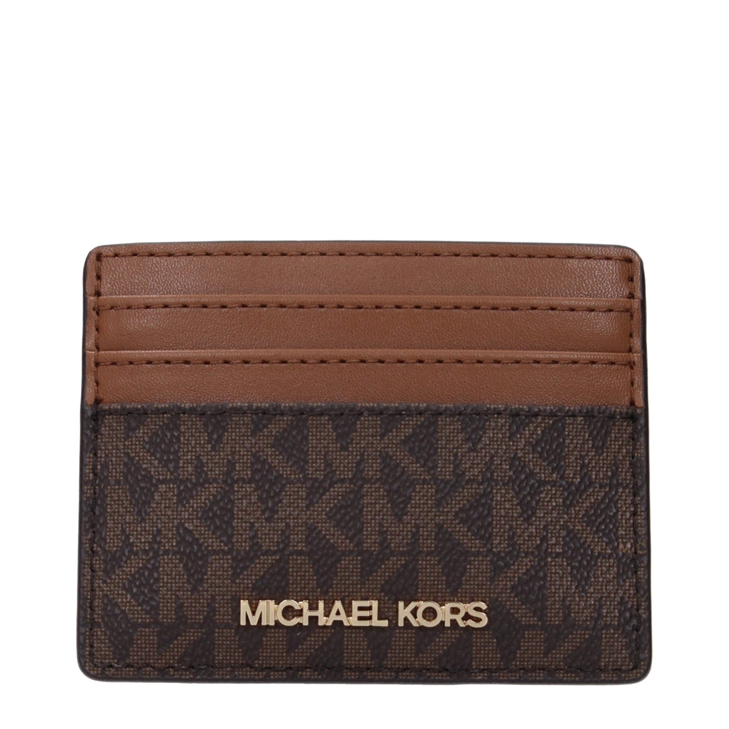 Michael Kors Brown Fabric Cardholder