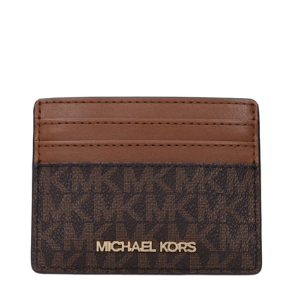 Michael Kors Brown Fabric Cardholder