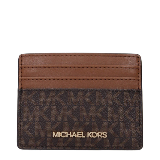 Michael Kors Brown Fabric Cardholder