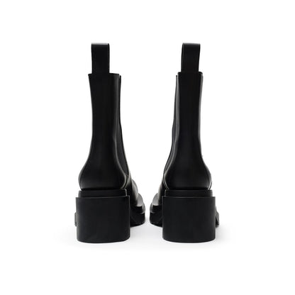 Bottega Veneta Black Leather Ankle Boots