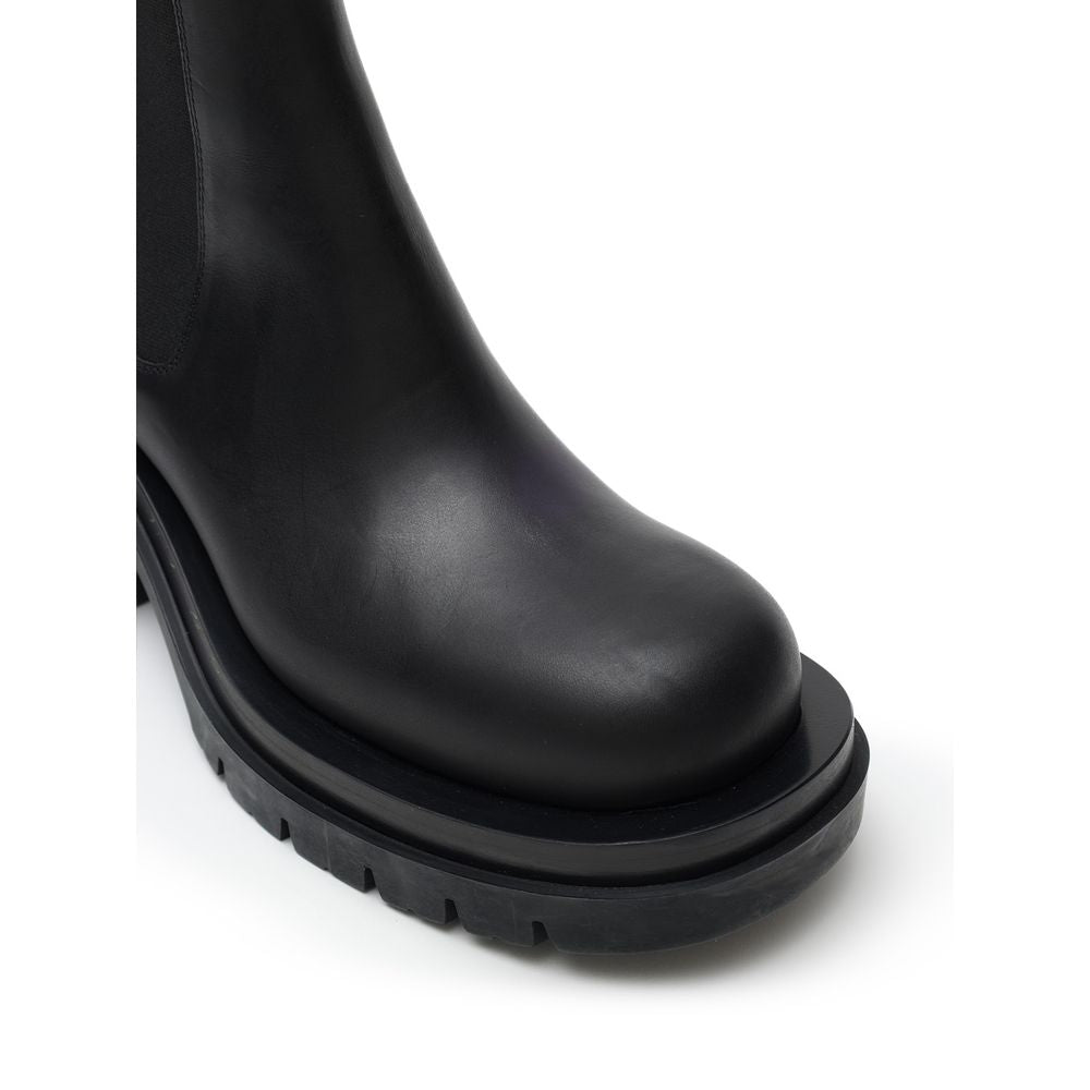 Bottega Veneta Black Leather Ankle Boots