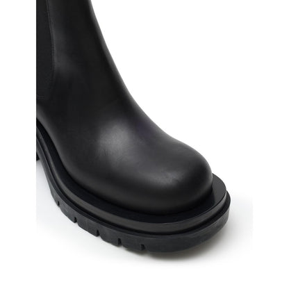 Bottega Veneta Black Leather Ankle Boots