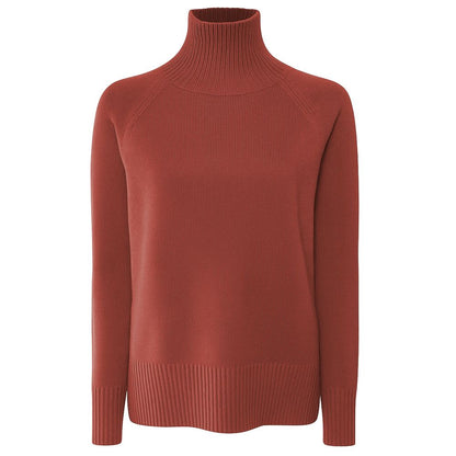 Emilio Romanelli Red Cashmere Women Sweater Turtleneck