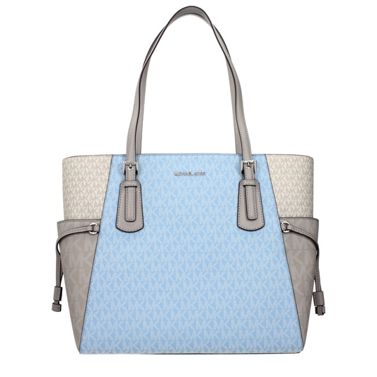 Michael Kors Light Blue Fabric Shoulder Bag