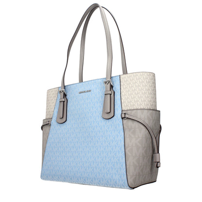 Michael Kors Light Blue Fabric Shoulder Bag