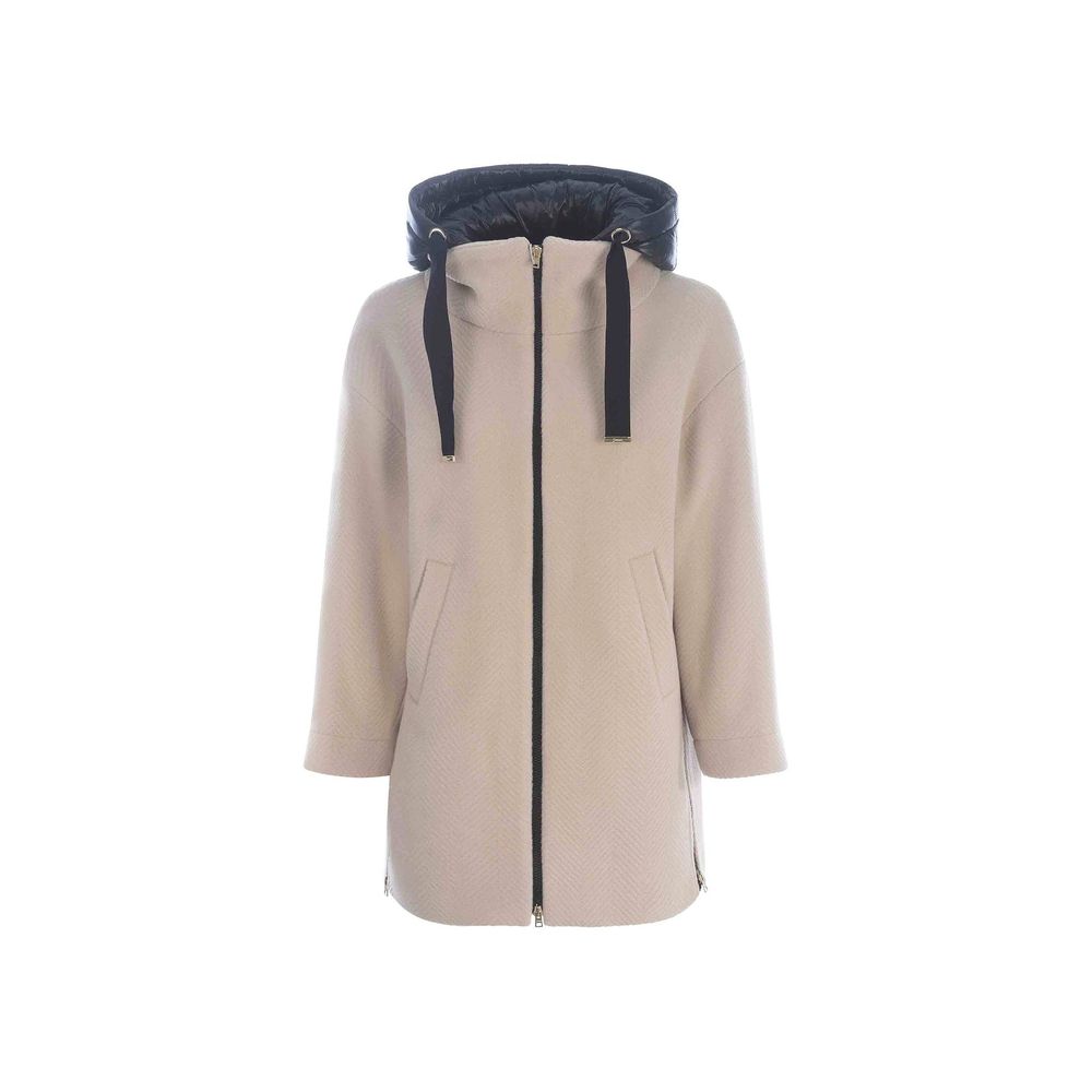 Herno Beige Virgin Wool Coat
