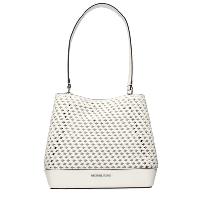 Michael Kors White Leather Shoulder Bag