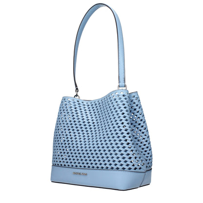 Michael Kors Light Blue Leather Shoulder Bag