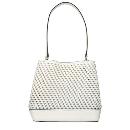 Michael Kors White Leather Shoulder Bag