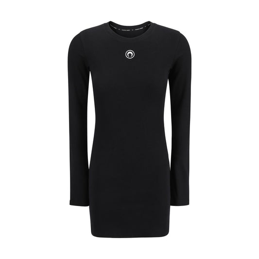Marine Serre Black Cotton Casual Dress