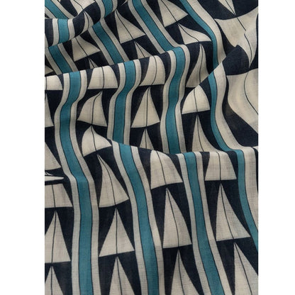 Lanvin Blue Wool Scarf