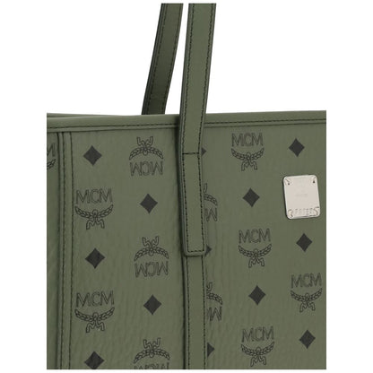 MCM Green Fabric Shoulder Bag