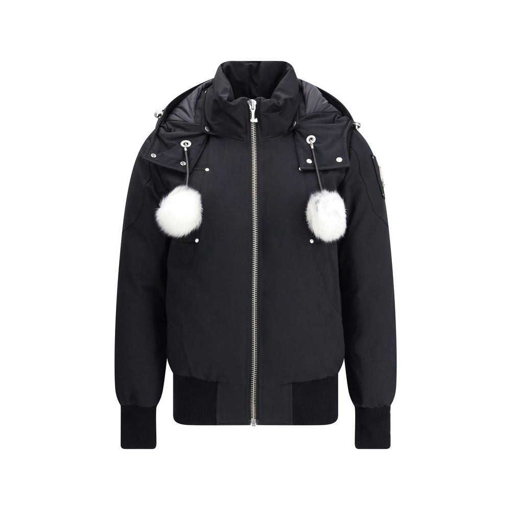 Moose Knuckles Black Cotton Bomber