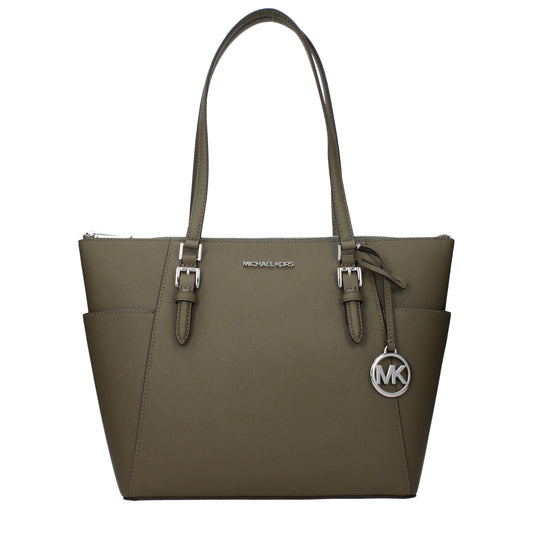 Michael Kors Green Leather Shoulder Bag