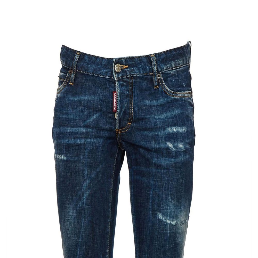 Dsquared² Blue Cotton Skinny Jeans