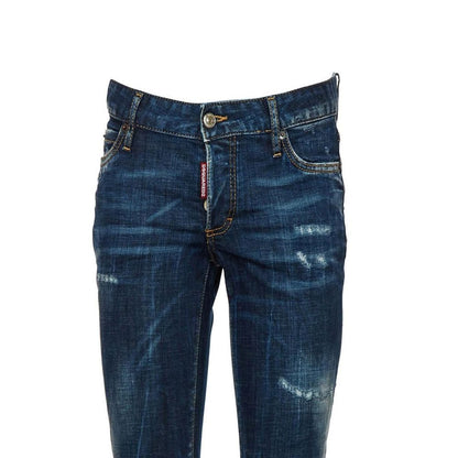 Dsquared² Blue Cotton Skinny Jeans