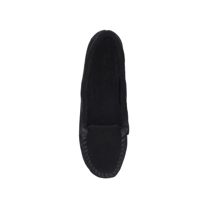 The Row Black Calfskin Moccassin
