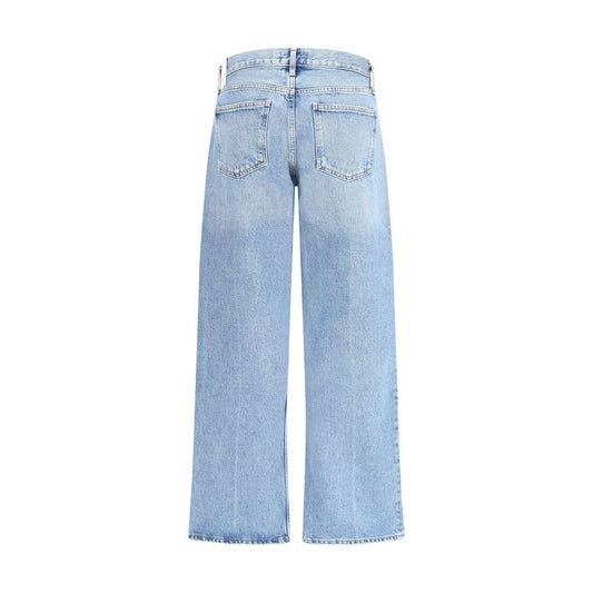 Agolde Blue Cotton Straight-Leg Jeans