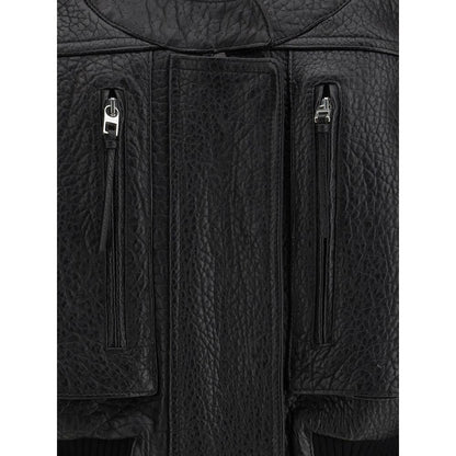 Jacquemus Black Lamb Leather Sweatshirt