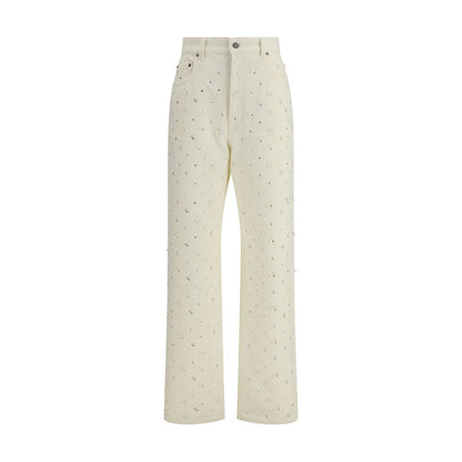 Golden Goose White Cotton Straight-Leg Jeans