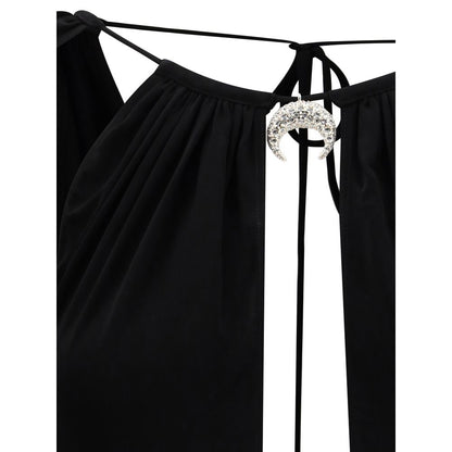 Marine Serre Black Viscose Top