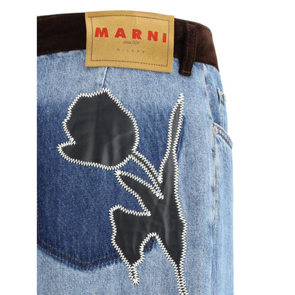 Marni Light Blue Cotton Jeans Denim
