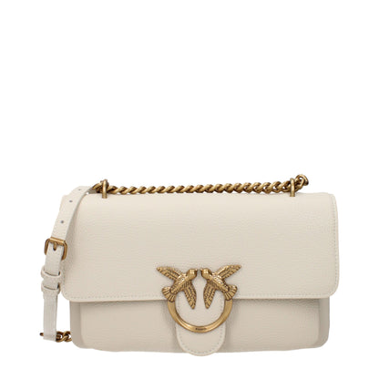 PINKO Beige Leather Crossbody Bag