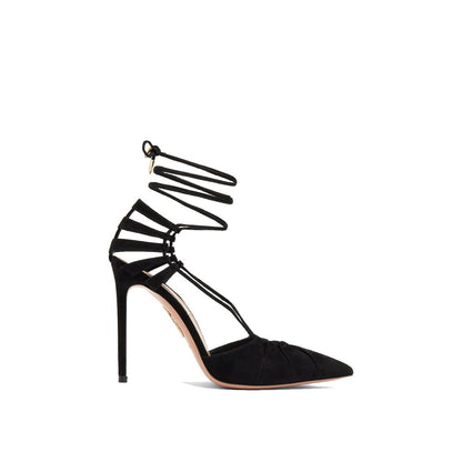 Aquazzura Black Calfskin Lace-Up