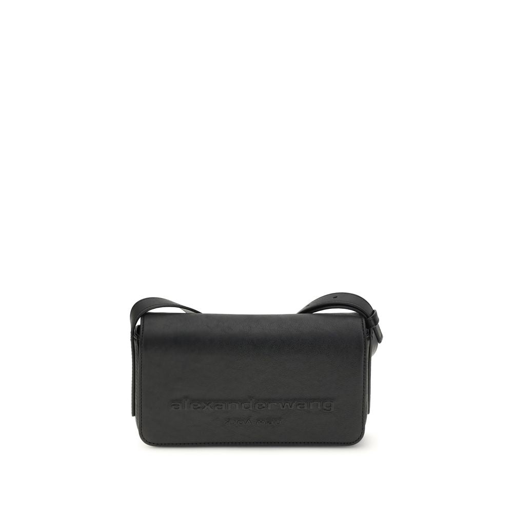 Alexander Wang Black Calf Leather Bos Taurus Shoulder Bag