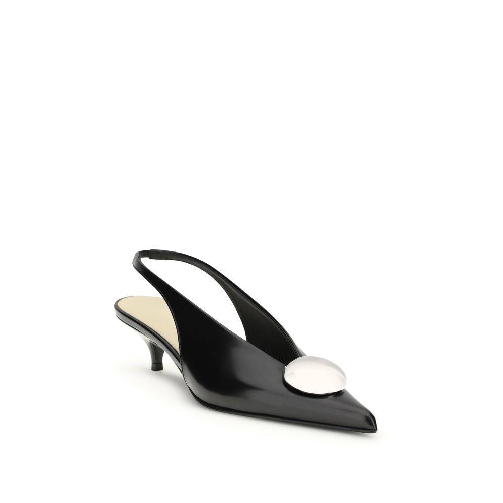 Proenza Schouler Black Calf Leather Bos Taurus High Heel Pumps