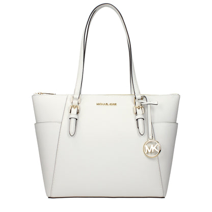Michael Kors White Leather Shoulder Bag
