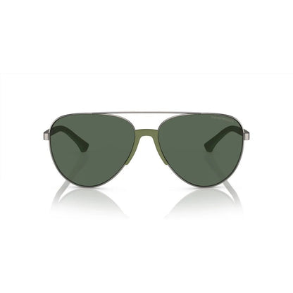 Emporio Armani Gray Metal Sunglasses