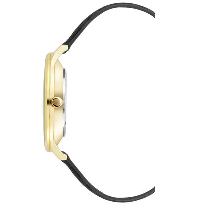 Nine West Black Leather Dress Watch