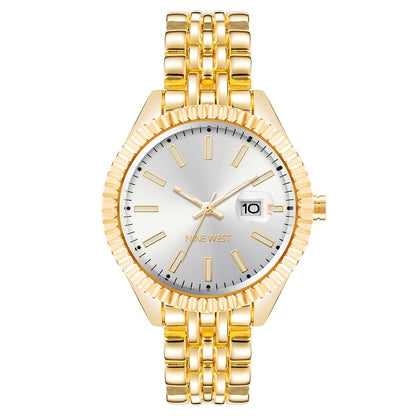 Nine West Gold Metal Dress Watch