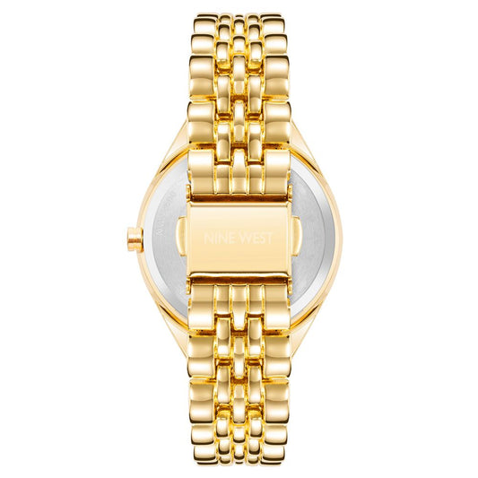Nine West Gold Metal Dress Watch