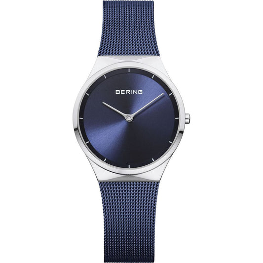 BERING Navy Blue Stainless Steel Dress Watch