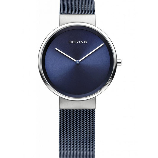 BERING Navy Blue Stainless Steel Dress Watch