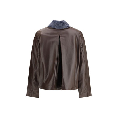 Marni Brown Leather Jacket