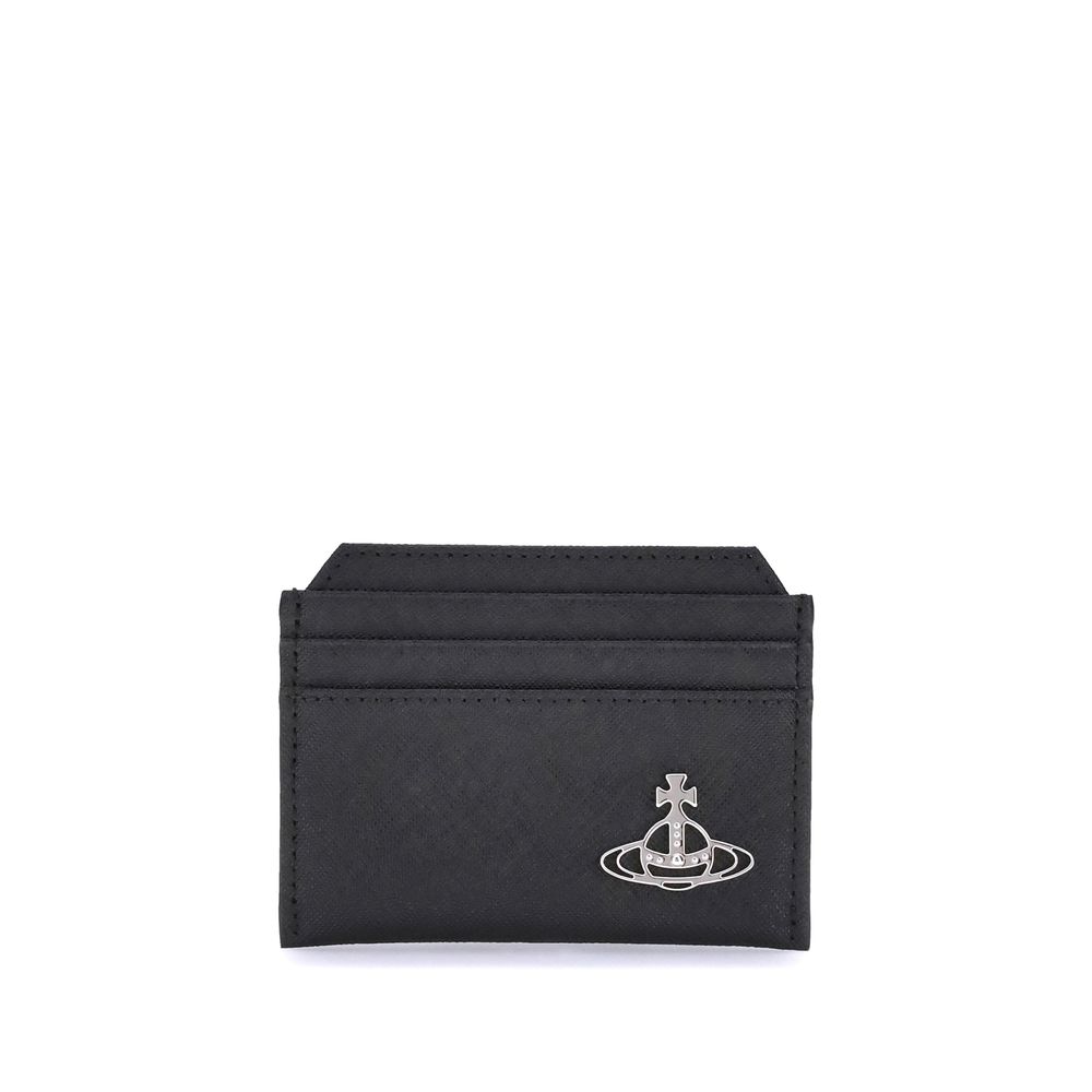 Vivienne Westwood Black Calf Leather Bos Taurus Wallet