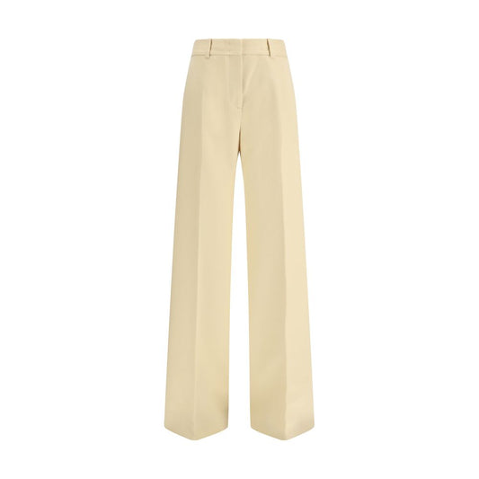 Ermanno Scervino Yellow Fleece Wool Casual Pants
