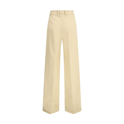 Ermanno Scervino Yellow Fleece Wool Casual Pants