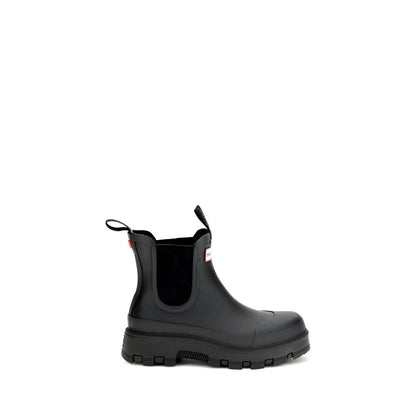 Hunter Black Rubber Chelsea Boots