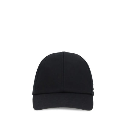 Courrèges Black Cotton Cap (Baseball Hat)