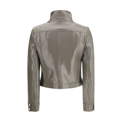 Courrèges Gray Cotton Full-Length Jacket