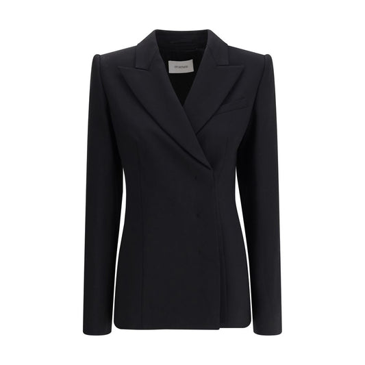 Max Mara Black Fleece Wool Coat