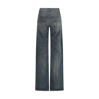 Balenciaga Blue Cotton Flared Jeans
