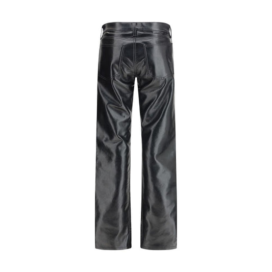 Pantaloni in pelle nera Agolde