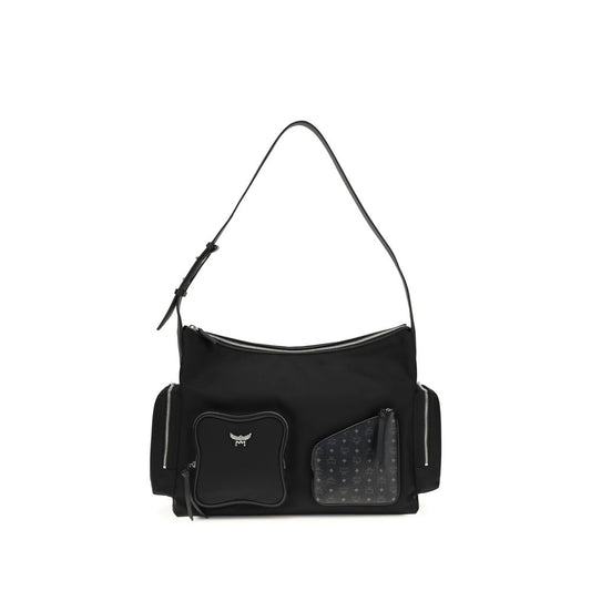 MCM Black Fabric Shoulder Bag
