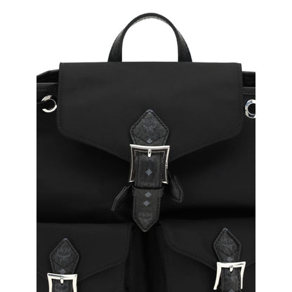 MCM Black Nylon Backpack