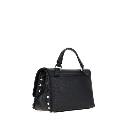 Zanellato Black Calf Leather Bos Taurus Shoulder Bag